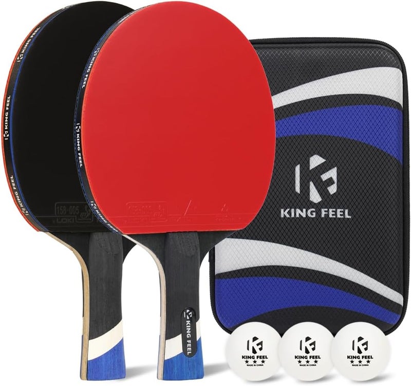 KINGFEEL Professional Ping Pong Paddles-Lightweight Carbon Fiber Table Tennis Rackets with 7-Ply Blade, 2.0mm Premium Sponge, ITTF Approved Rubber - for Tournament-Level Performance Table Tennis Paddles - Image 5